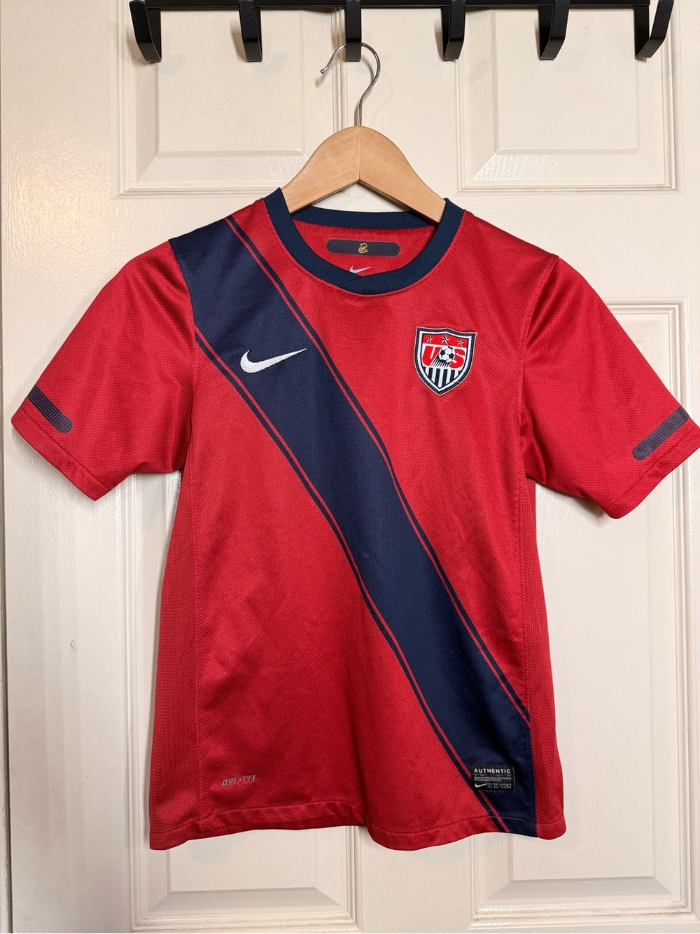Nike USA National Team 2012 Away Soccer Jersey  Youth sz M Red Dri Fit